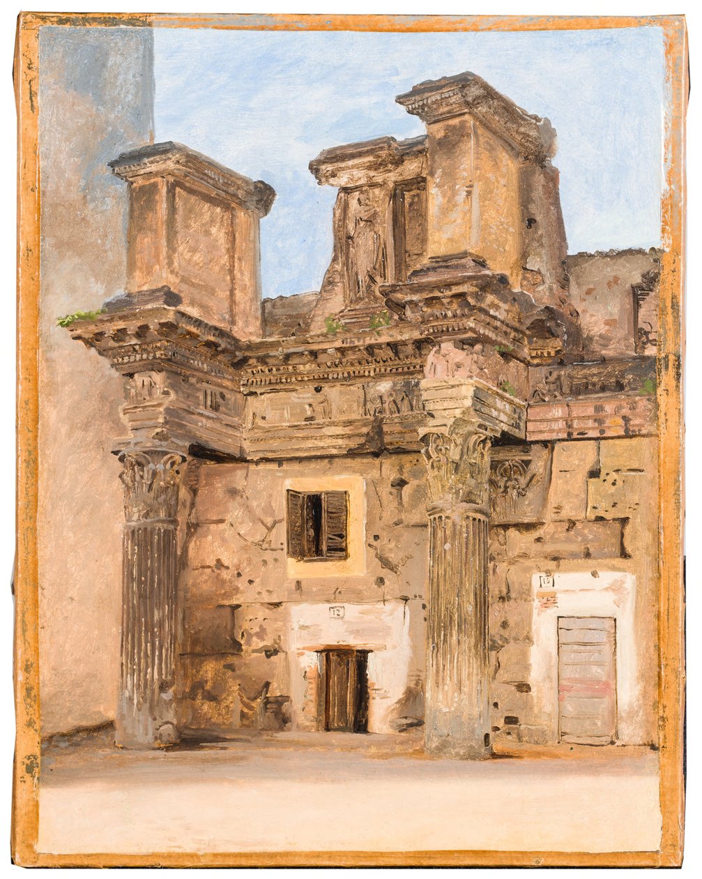 Un tratto delle mura presso il Foro di Nerva a Roma da Constantin Hansen