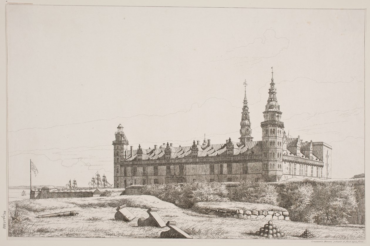 Danese: Kronborg vista dal lato nord-ovest da Constantin Hansen