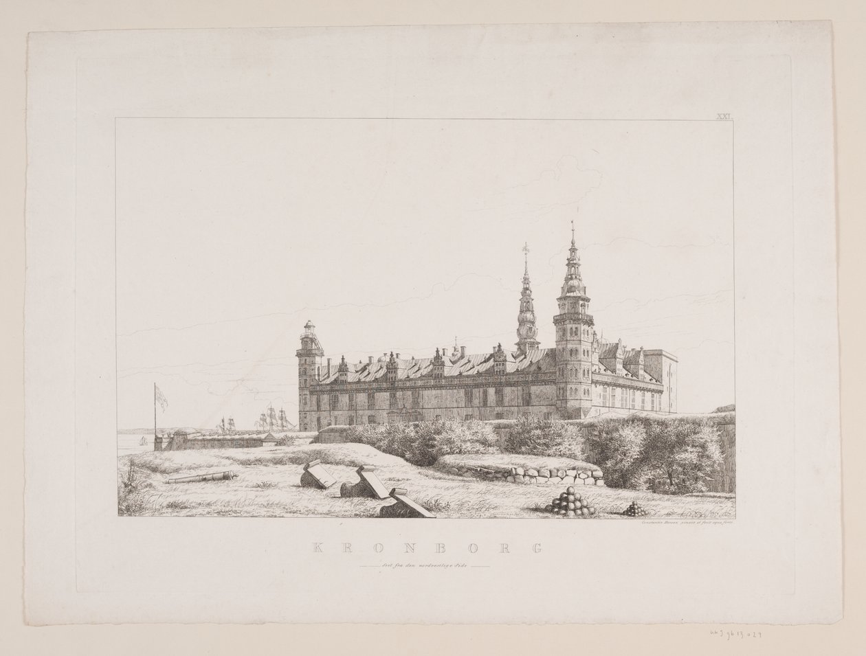 Danese: Kronborg vista dal lato nord-ovest da Constantin Hansen