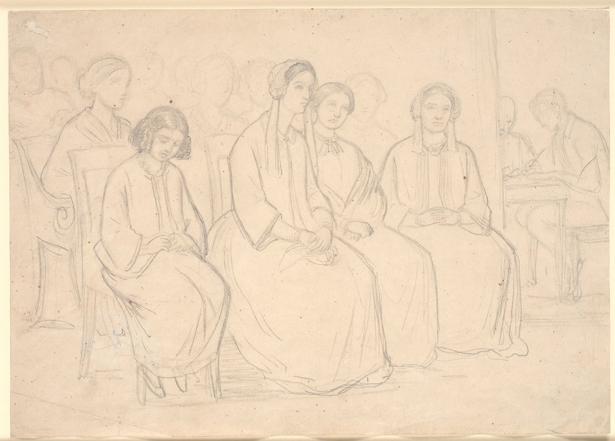 A casa di Hages durante una conferenza di Høyen da Constantin Hansen