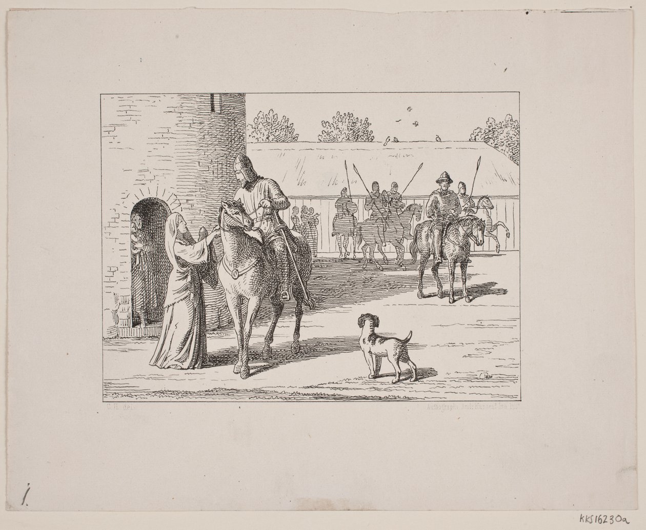 Illustrazione per Svend Grundtvig, "Marsk Stig: Dansk Folkevise Fra 13de Aarhundrede", 1861 da Constantin Hansen