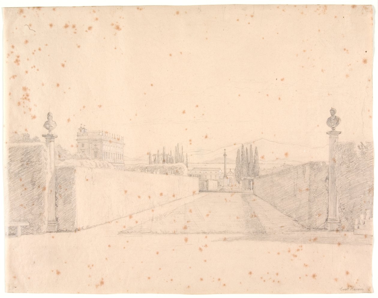 Nei giardini di Villa Albani da Constantin Hansen
