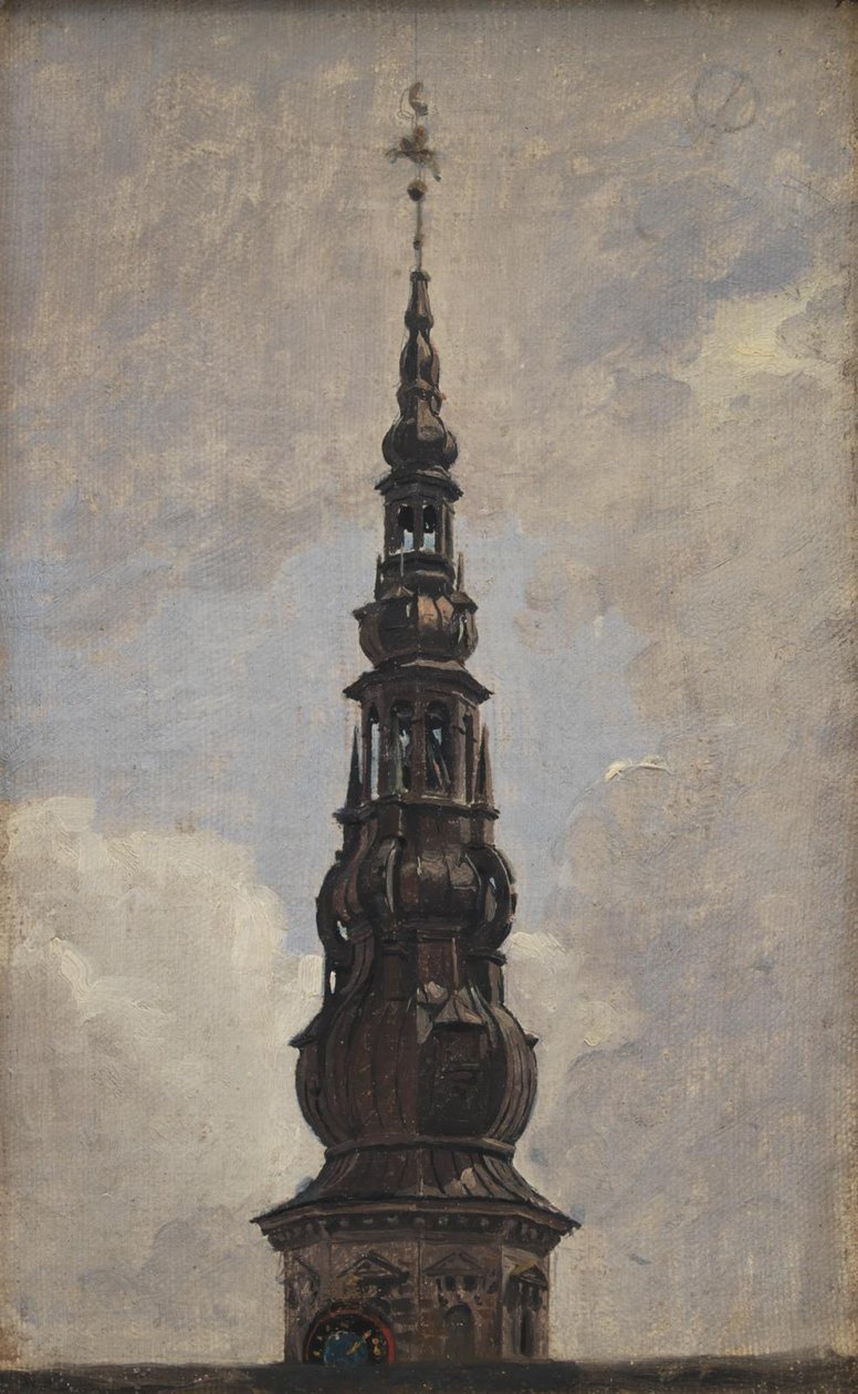 La grande guglia del castello di Kronborg. Studio da Constantin Hansen