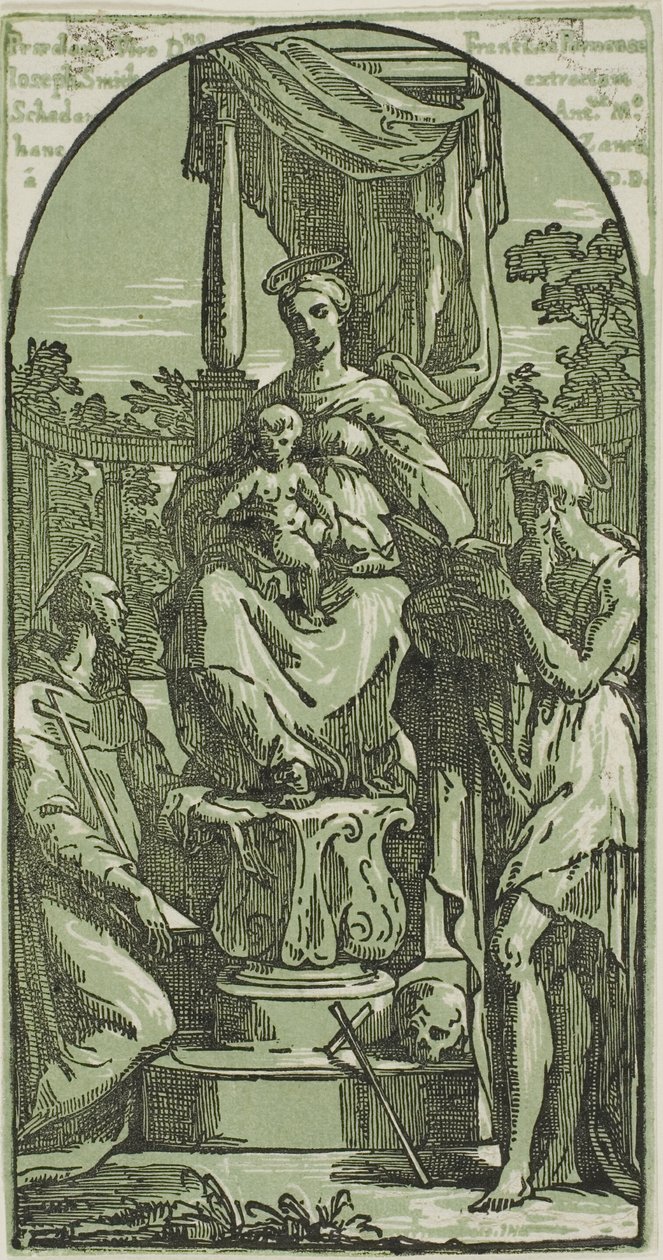 Madonna con Bambino in trono, San Girolamo e San Francesco da Conte Antonio Maria Zanetti the Elder