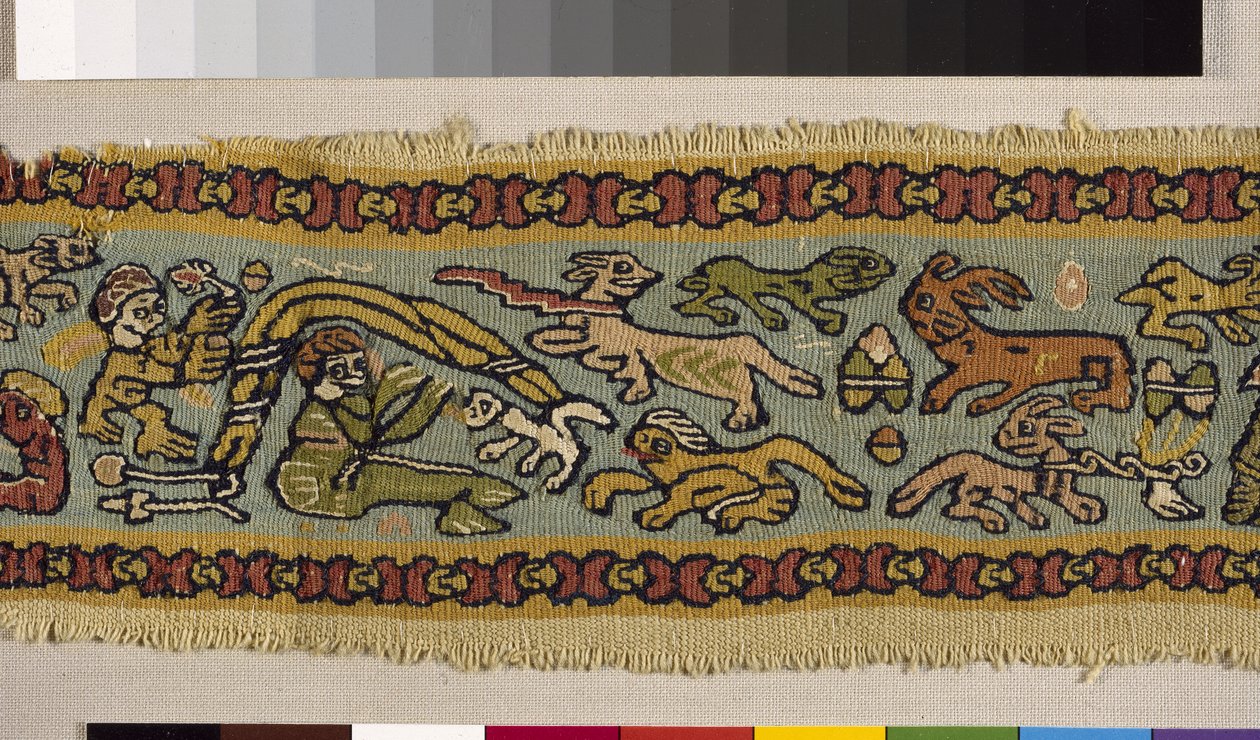 Tessuto policromo, IV-XII secolo da Coptic