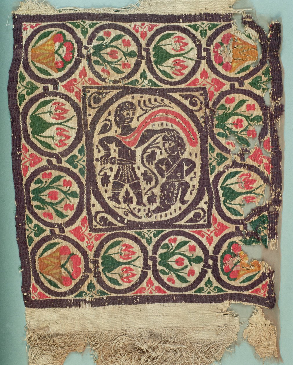 Pannello tessuto arazzo da Coptic