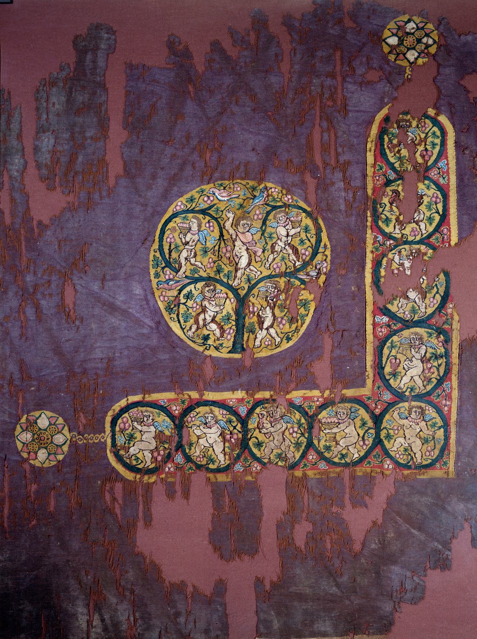 Arte copta: Arazzo con Amore del Raccolto (IV secolo d.C.), Parigi, Museo del Louvre da Coptic Coptic