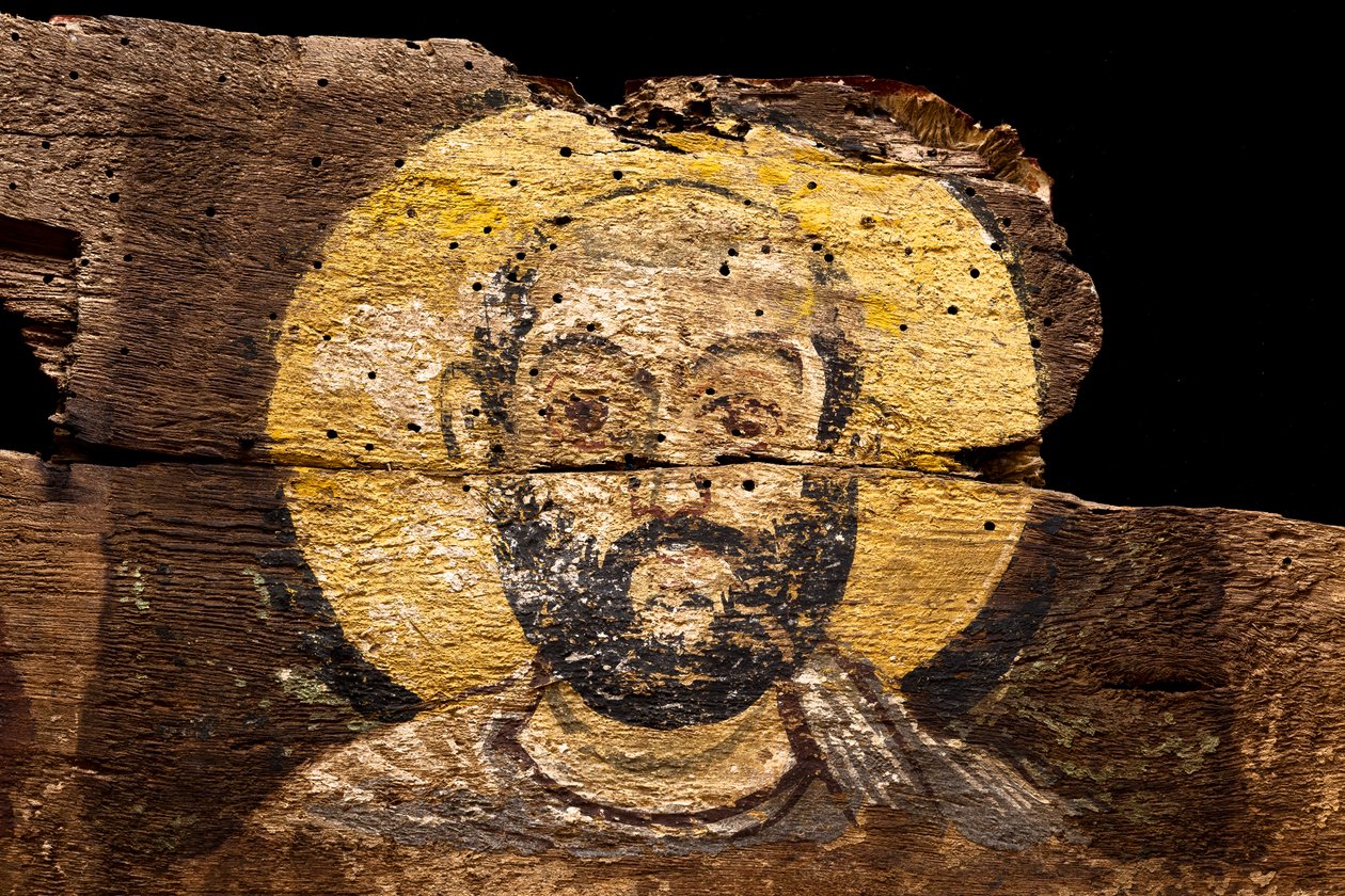 Ritratto di monaco copto / Monastero di Baouît (Egitto) (terracotta) da Coptic Coptic