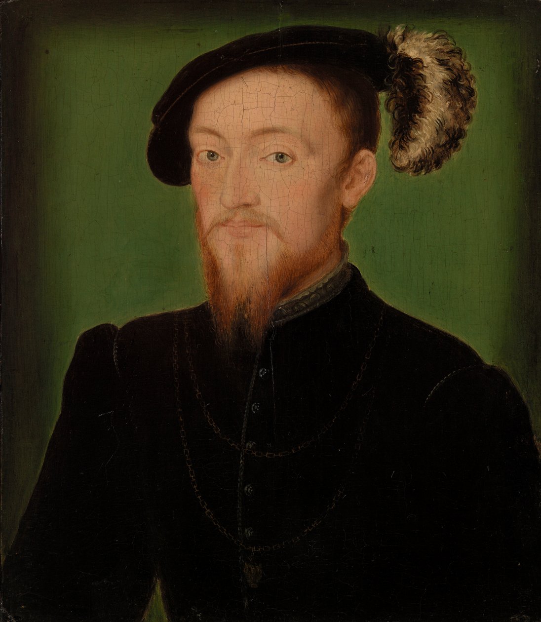 Uomo con una piuma nel cappello da Corneille de Lyon
