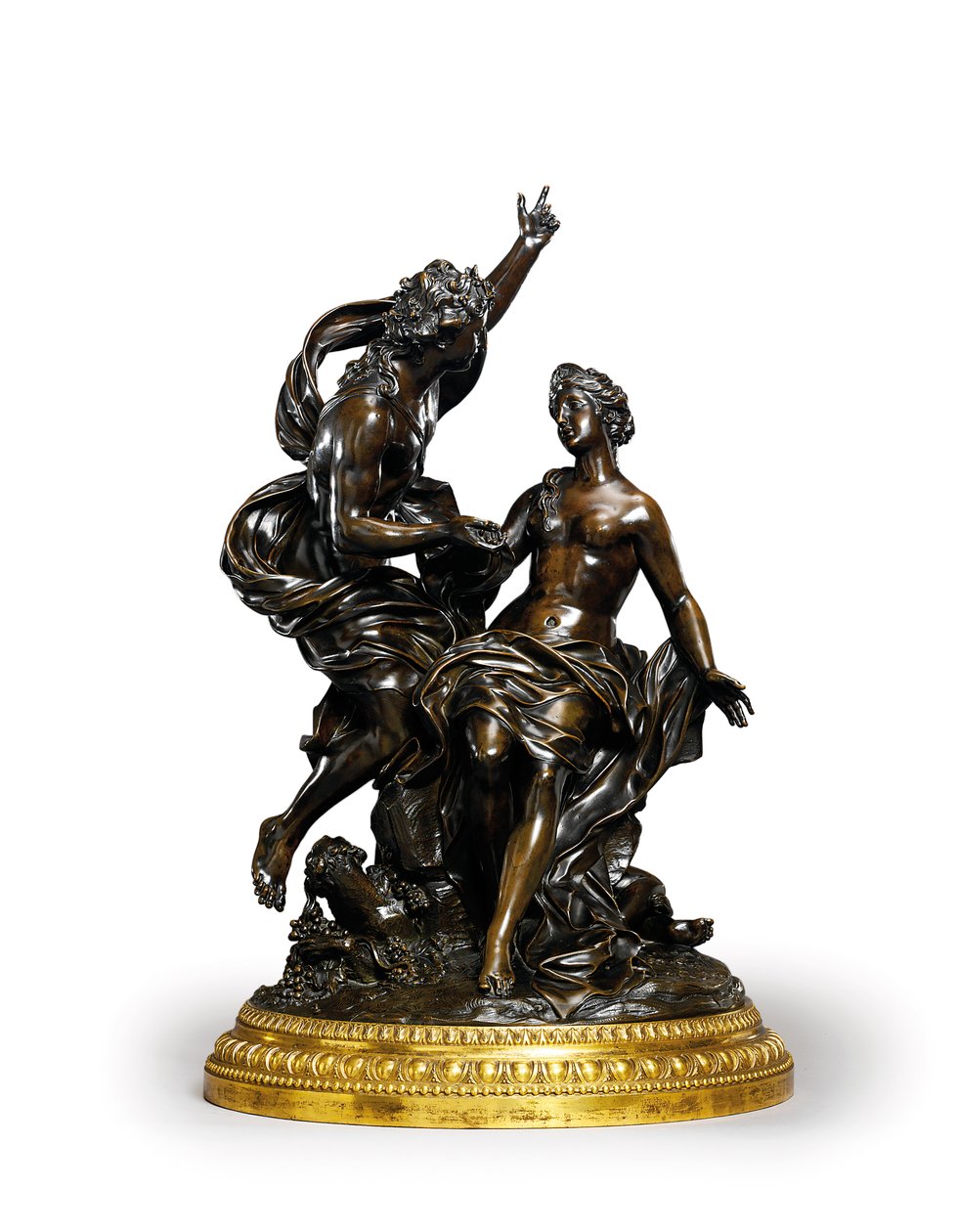 Un gruppo in bronzo di Luigi XIV che rappresenta Bacco e Arianna, c. 1704 da Corneille van Cleve