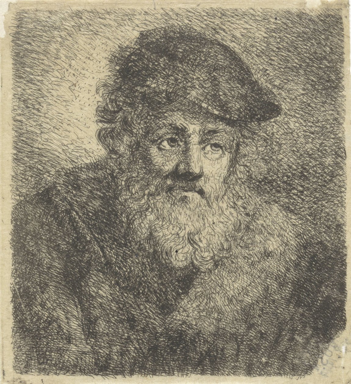 Vecchio con barba e cappello da Cornelia Scheffer Lamme