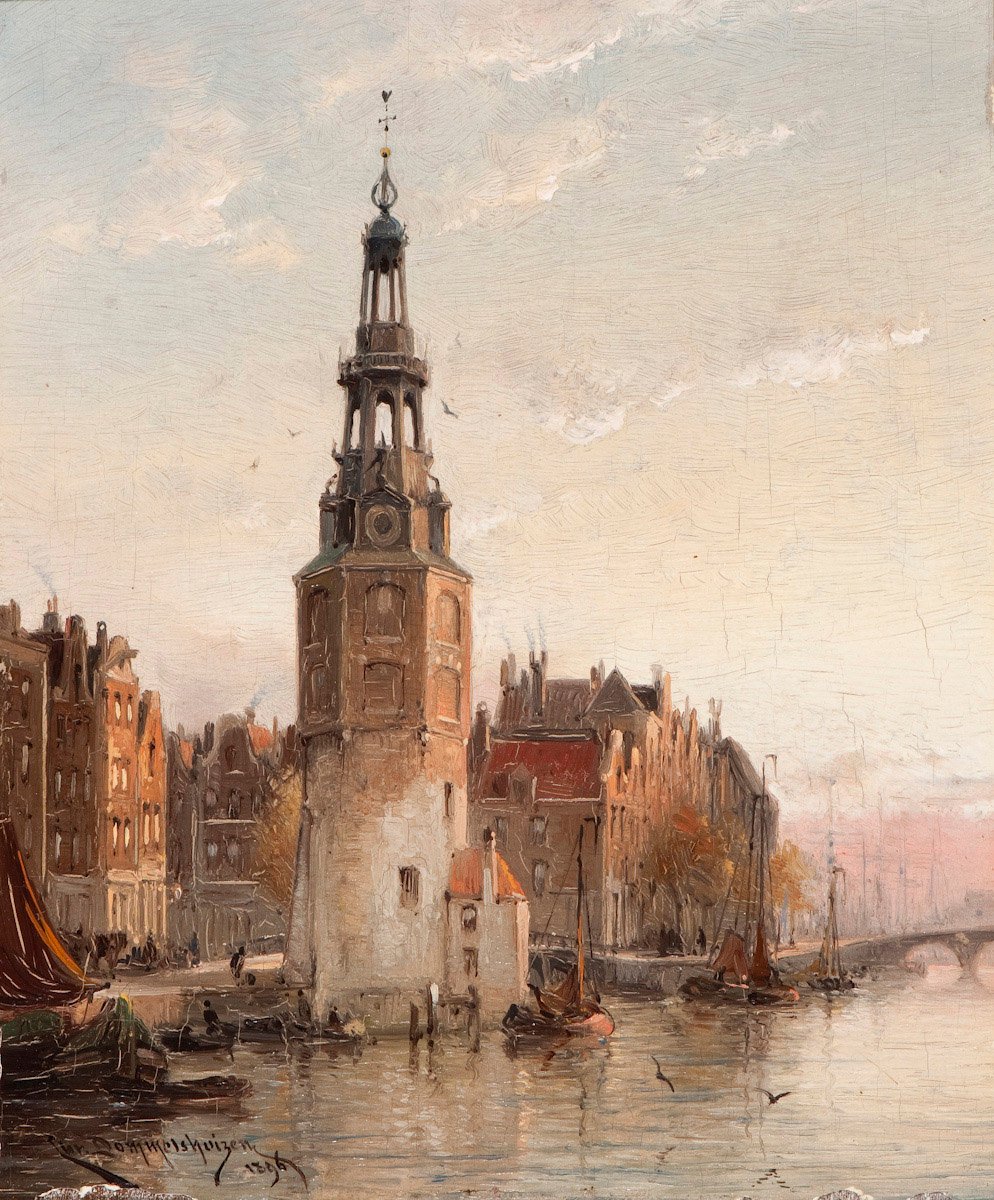 La torre Montelbaan ad Amsterdam da Cornelis Christiaan Dommersen