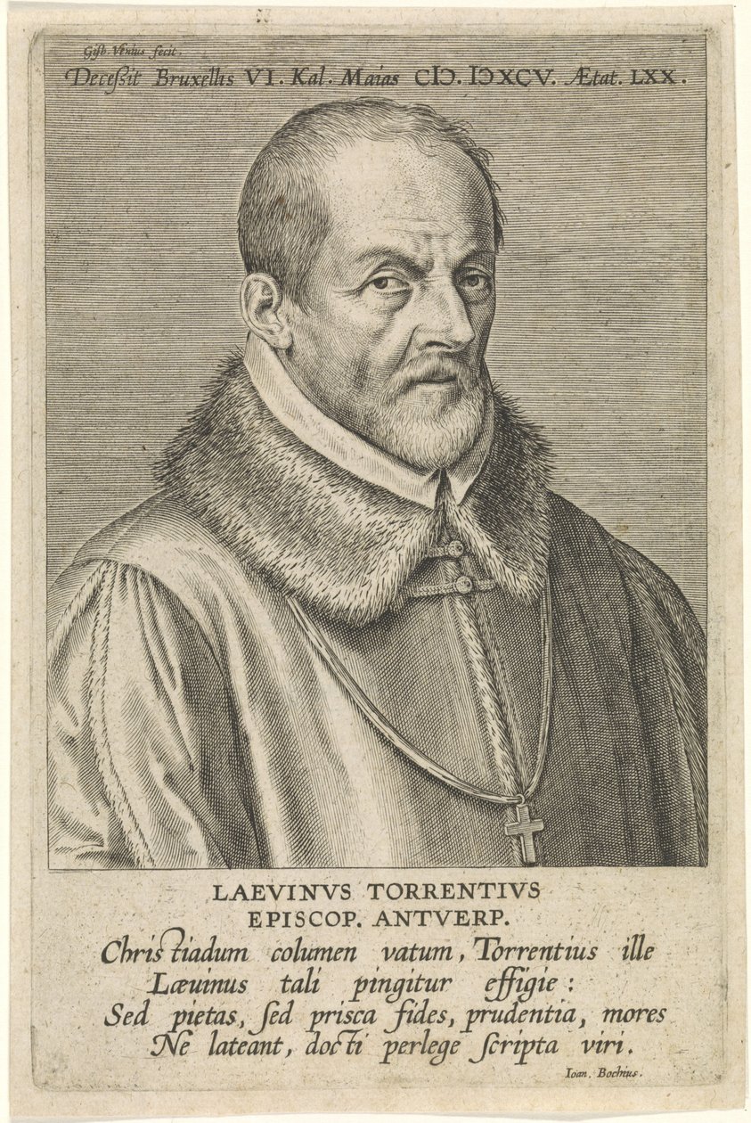 Ritratto di Laevinus Torrentius da Cornelis Galle the Elder