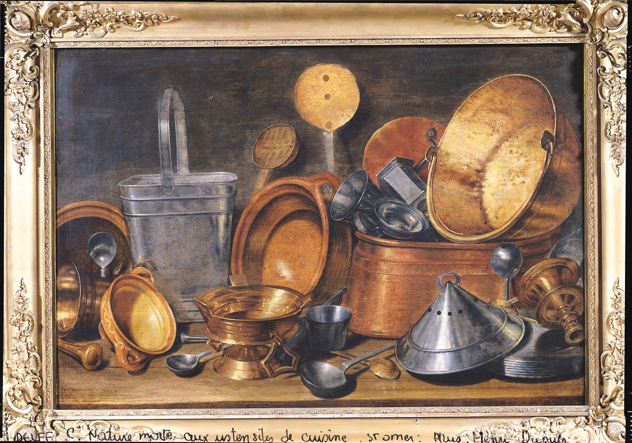 Natura morta con utensili da cucina da Cornelis Jacobsz