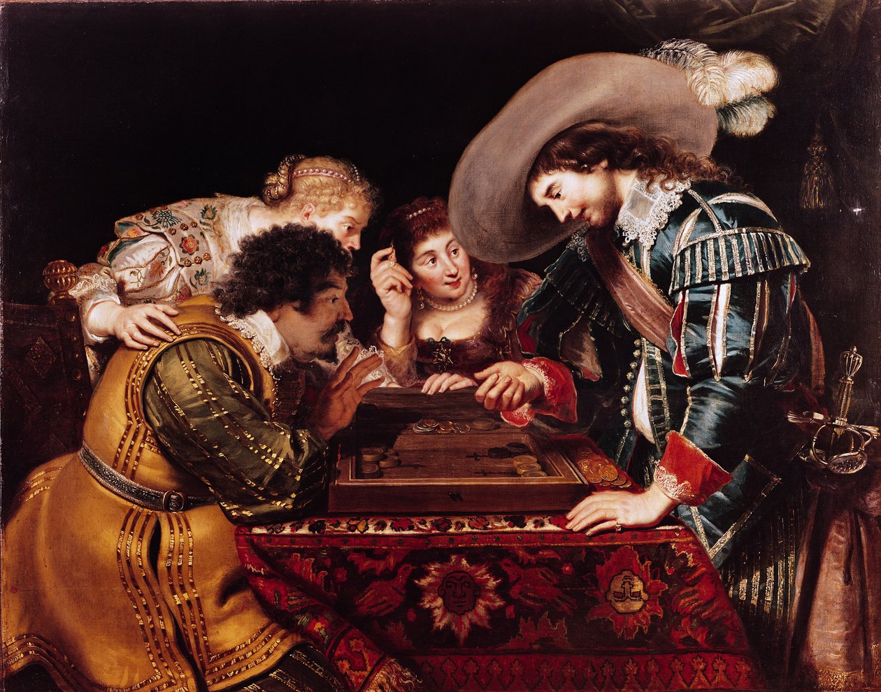 Il gioco del backgammon da Cornelis de Vos