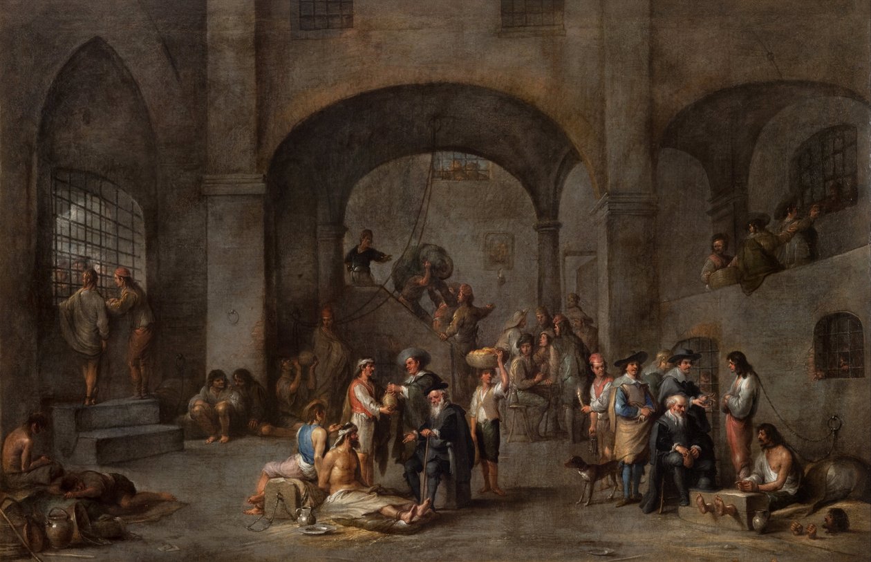 Visitare i prigionieri da Cornelis de Wael