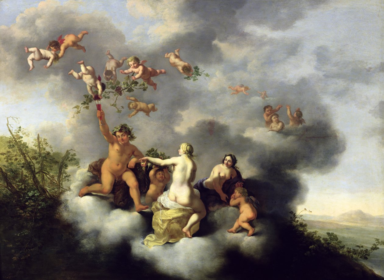Cerere, Bacco, Venere e Cupido da Cornelis van Poelenburgh or Poelenburch