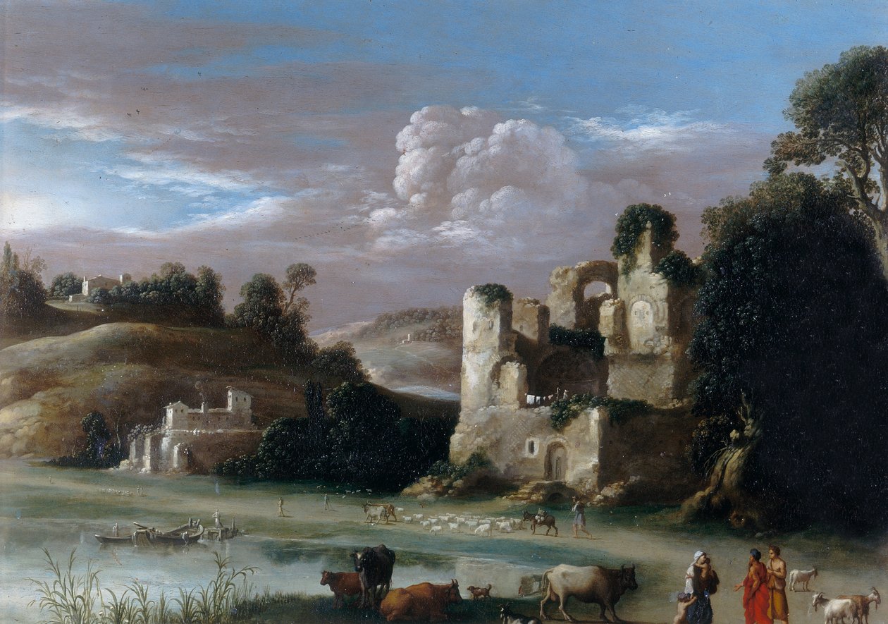 Paesaggio con rovine e pastori da Cornelis van Poelenburgh or Poelenburch