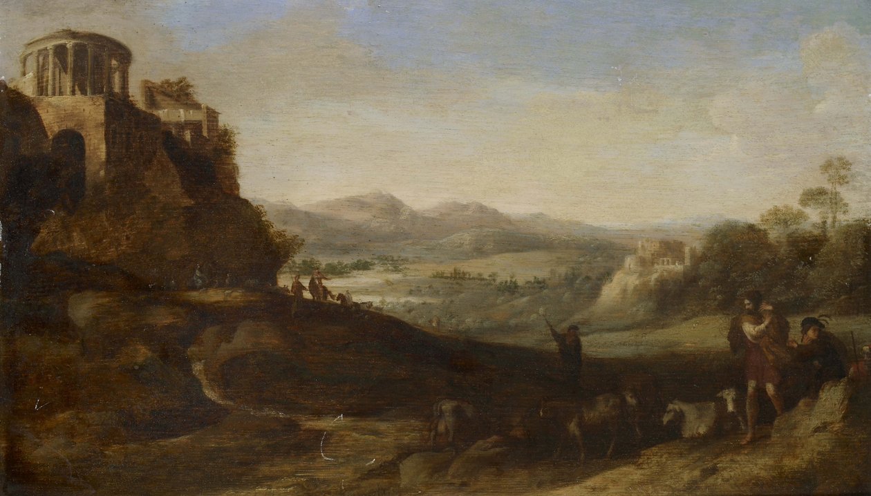 Pastori nella Campagna, 1620-67 da Cornelis van Poelenburgh or Poelenburch