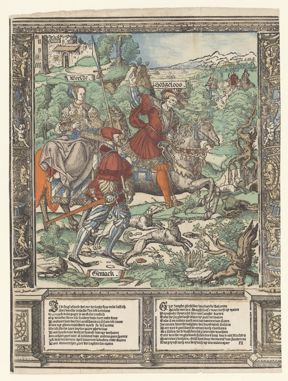 La caccia (titolo della serie: Het verhaal van Sorgheloos) da Cornelis Anthonisz.