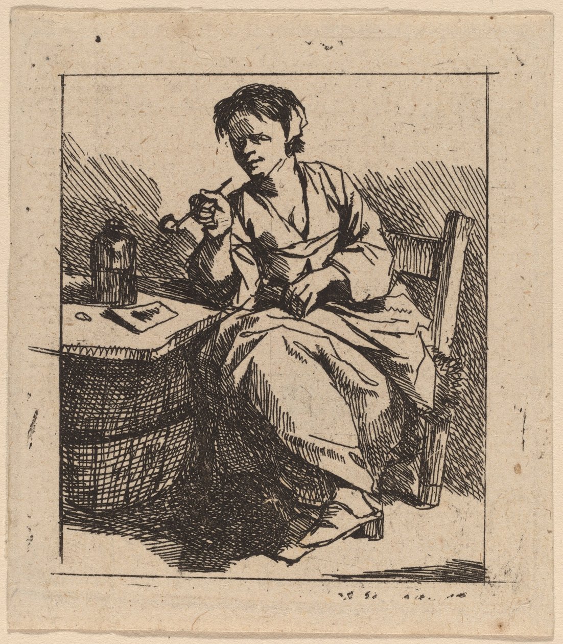 Una donna che fuma da Cornelis Pietersz Bega