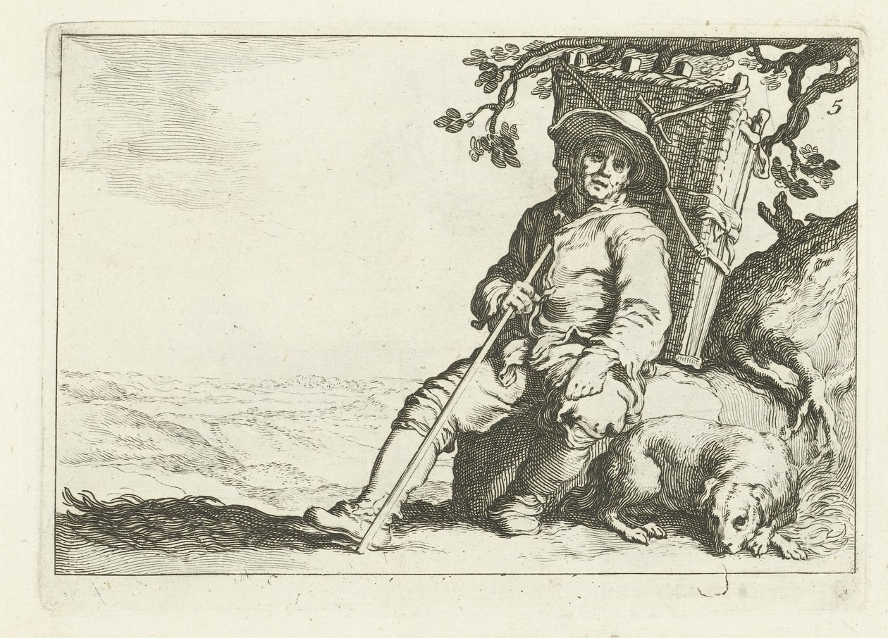 Un mercante ambulante a riposo da Cornelis Bloemaert (II)