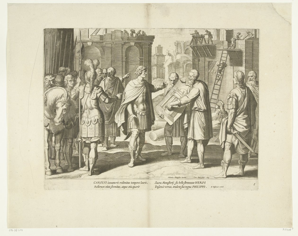 Carlo V fa costruire un monastero, 1555, n. 8 da Cornelis Boel