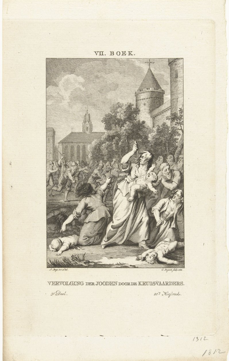 Persecuzione degli ebrei da parte dei crociati, 1784 da Cornelis Bogerts