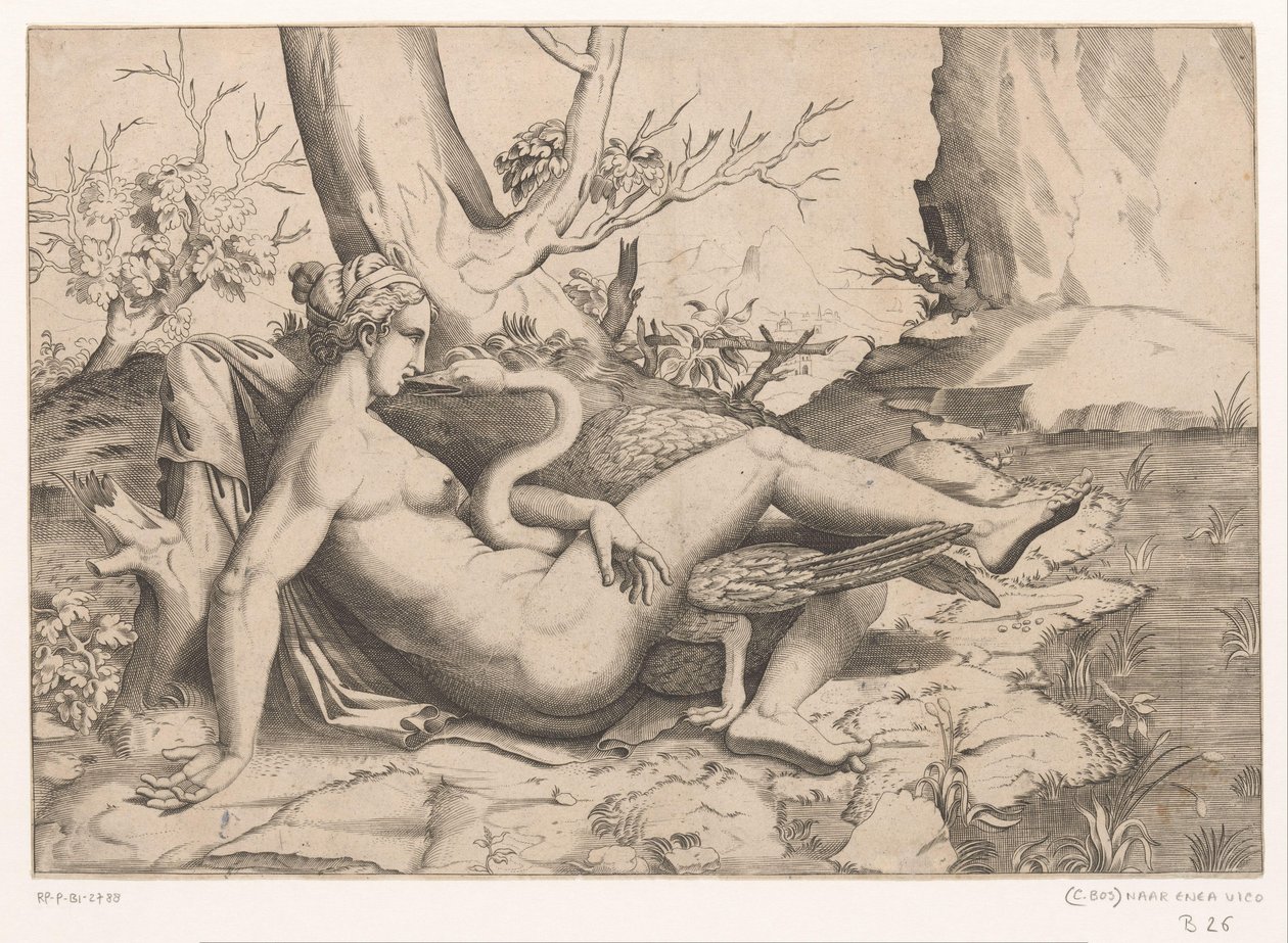 Leda e il cigno da Cornelis Bos (possibly)