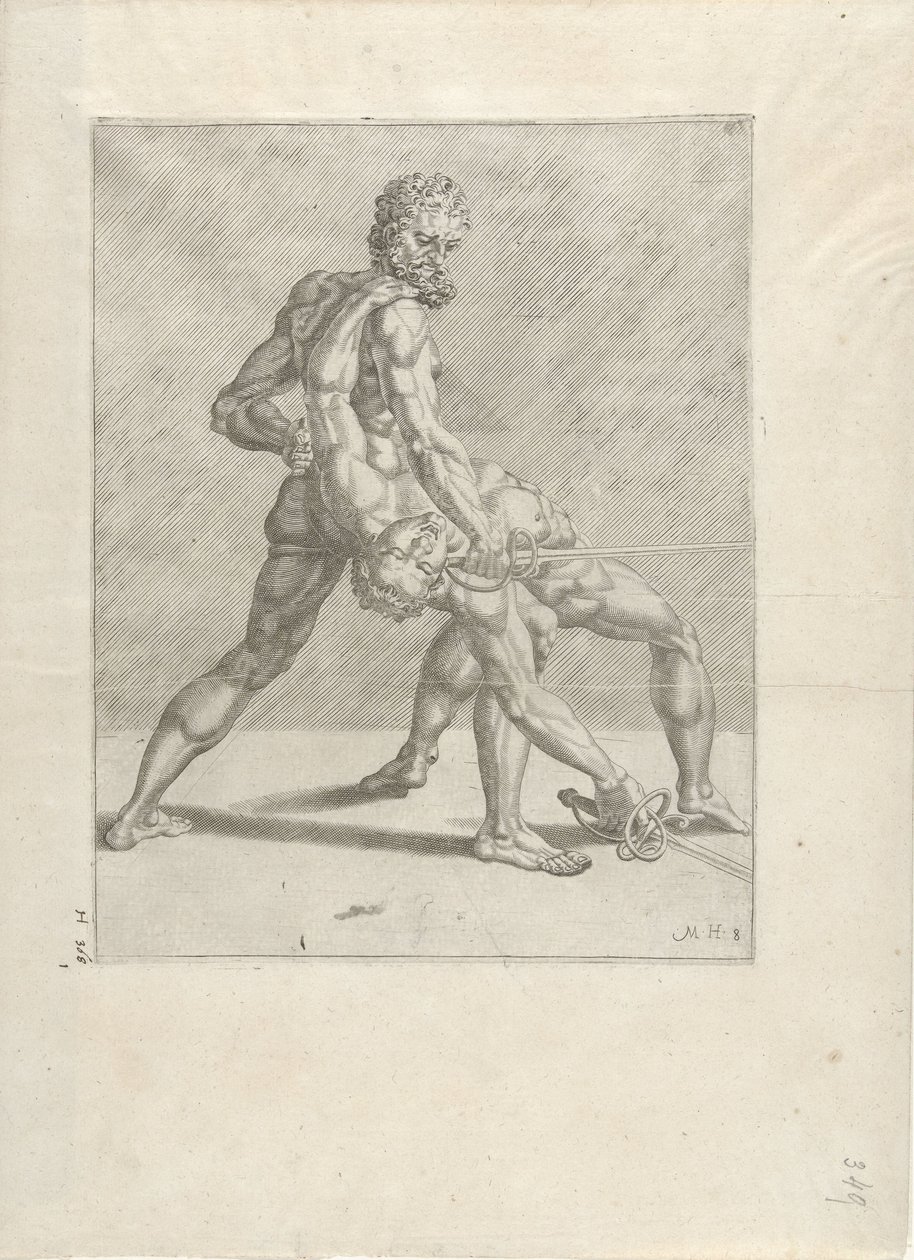 Due schermidori da Cornelis Bos (possibly)