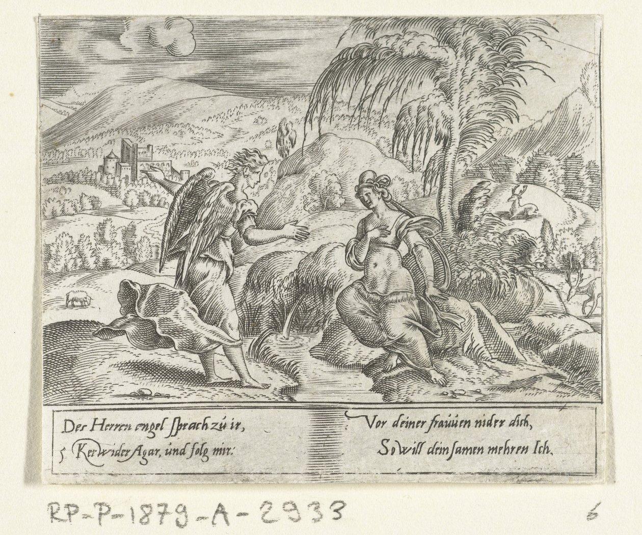Un angelo riporta Agar da Cornelis Bos