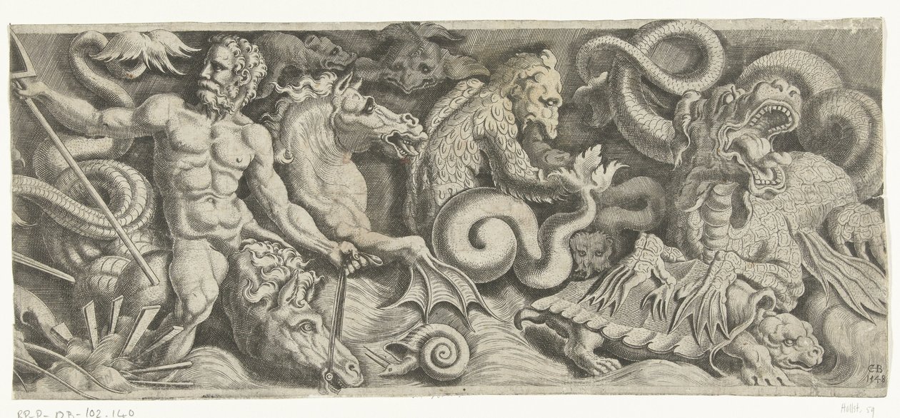 Fregio con il trionfo di Nettuno, lastra destra da Cornelis Bos