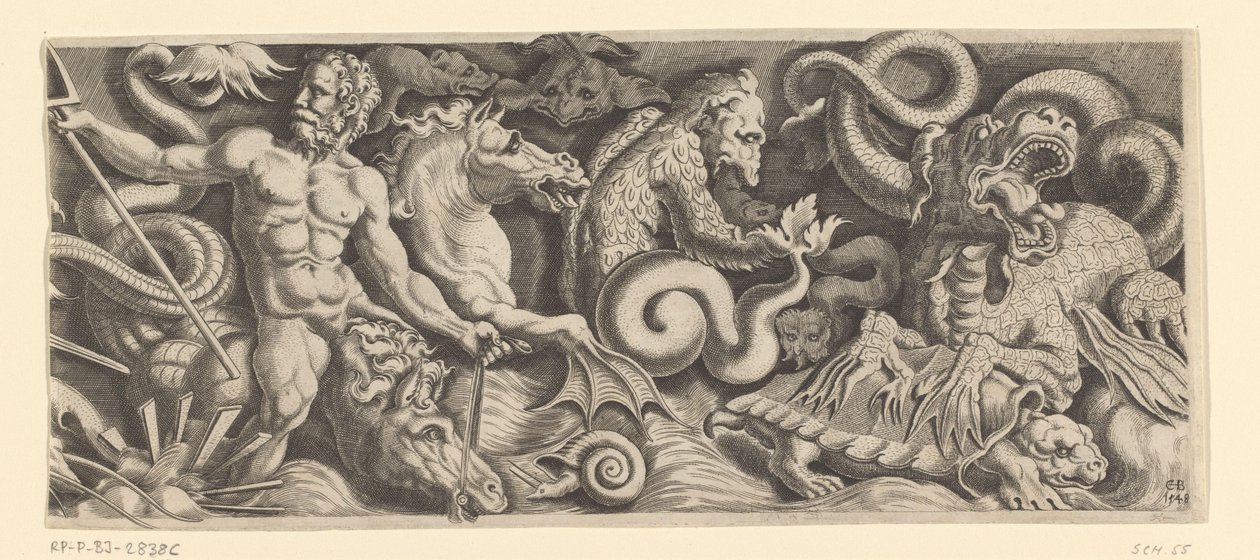 Fregio con il trionfo di Nettuno, lastra destra da Cornelis Bos