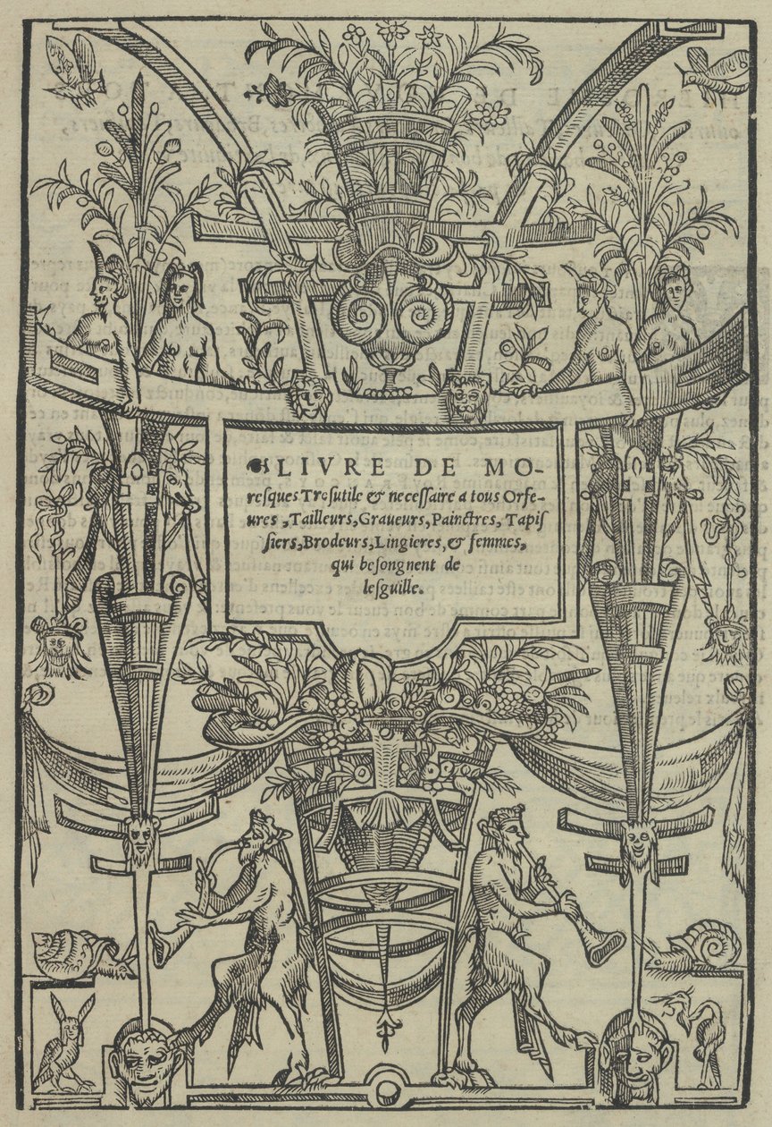 Livre de Moresques, pagina del titolo recto da Cornelis Bos