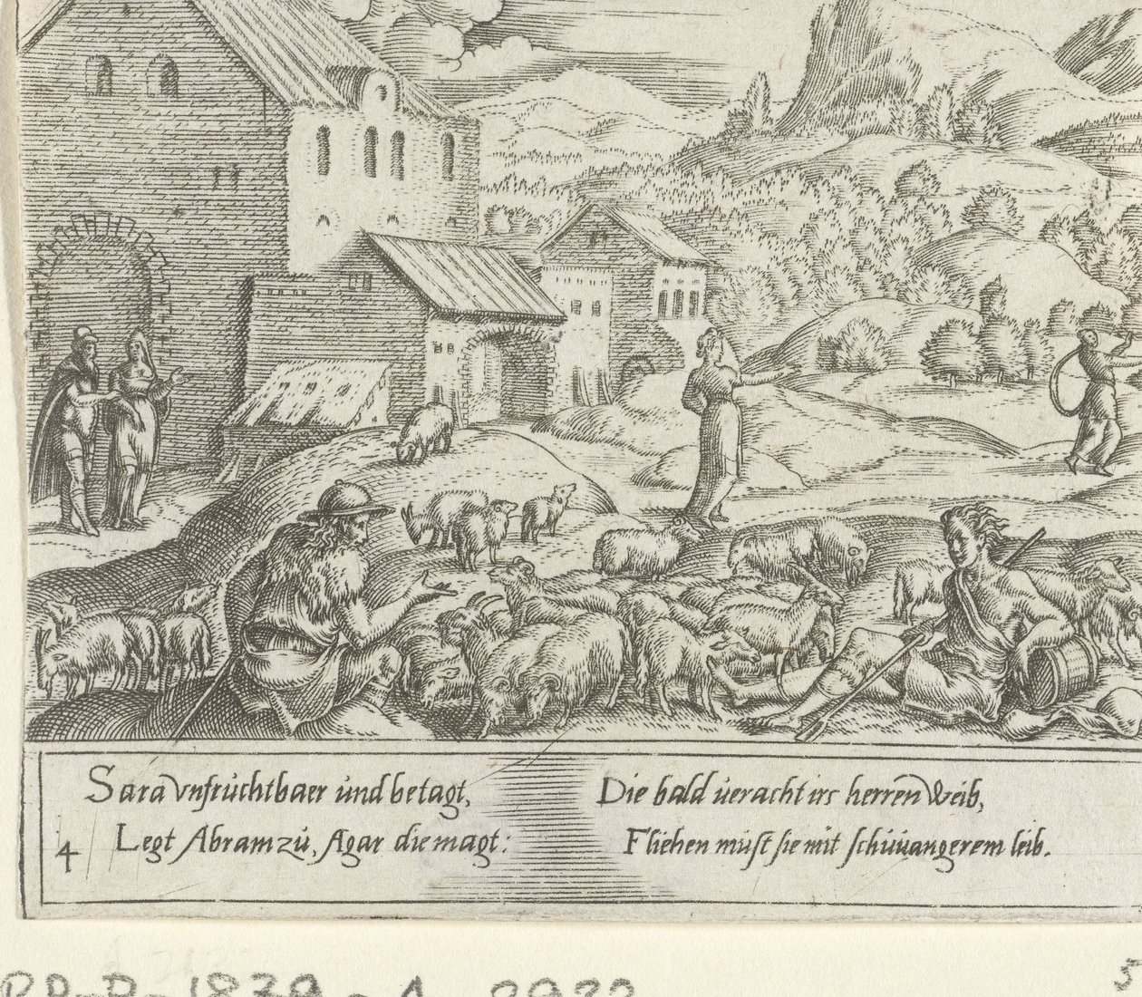 Sara scaccia la gravida Agar da Cornelis Bos