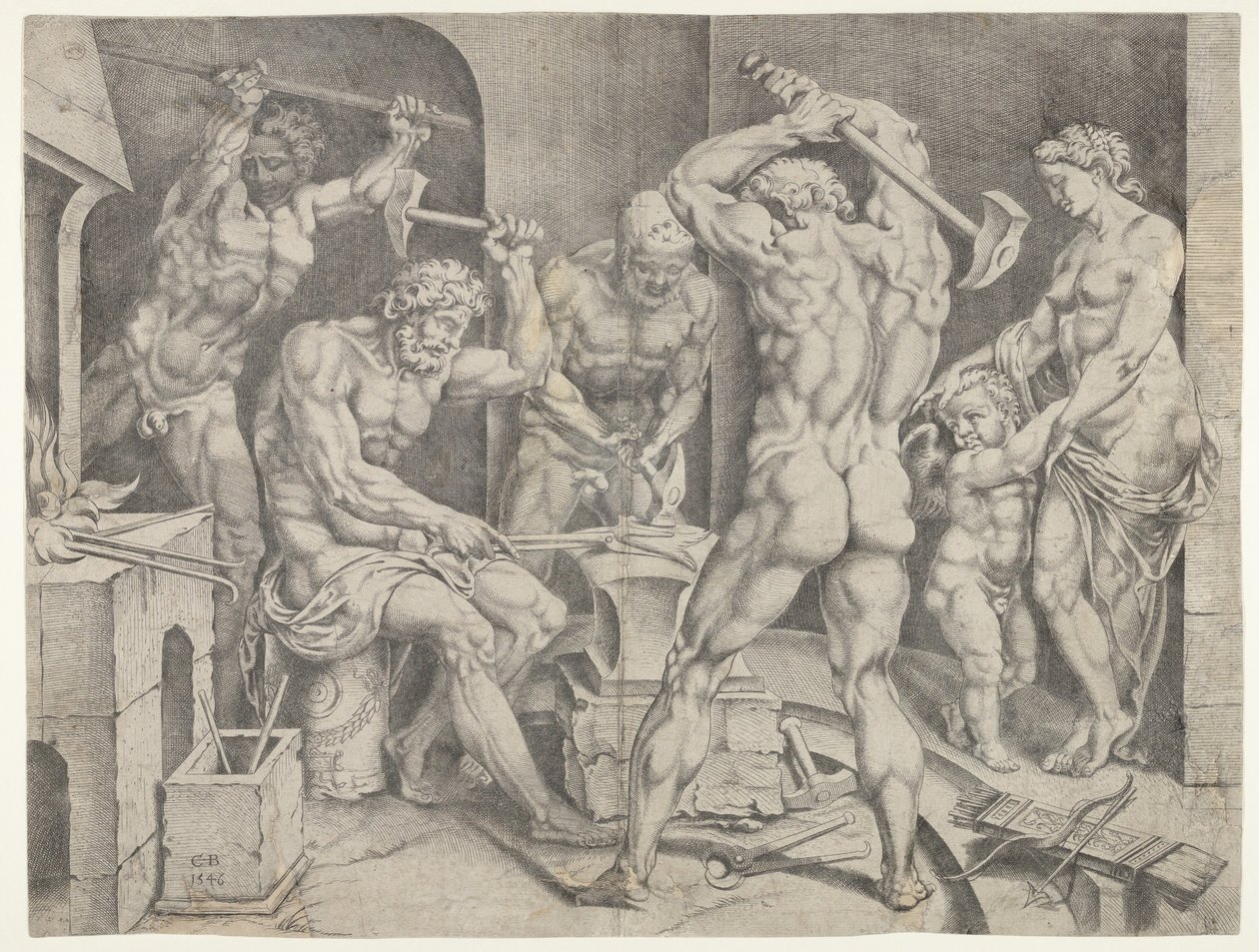 La Fucina di Vulcano da Cornelis Bos