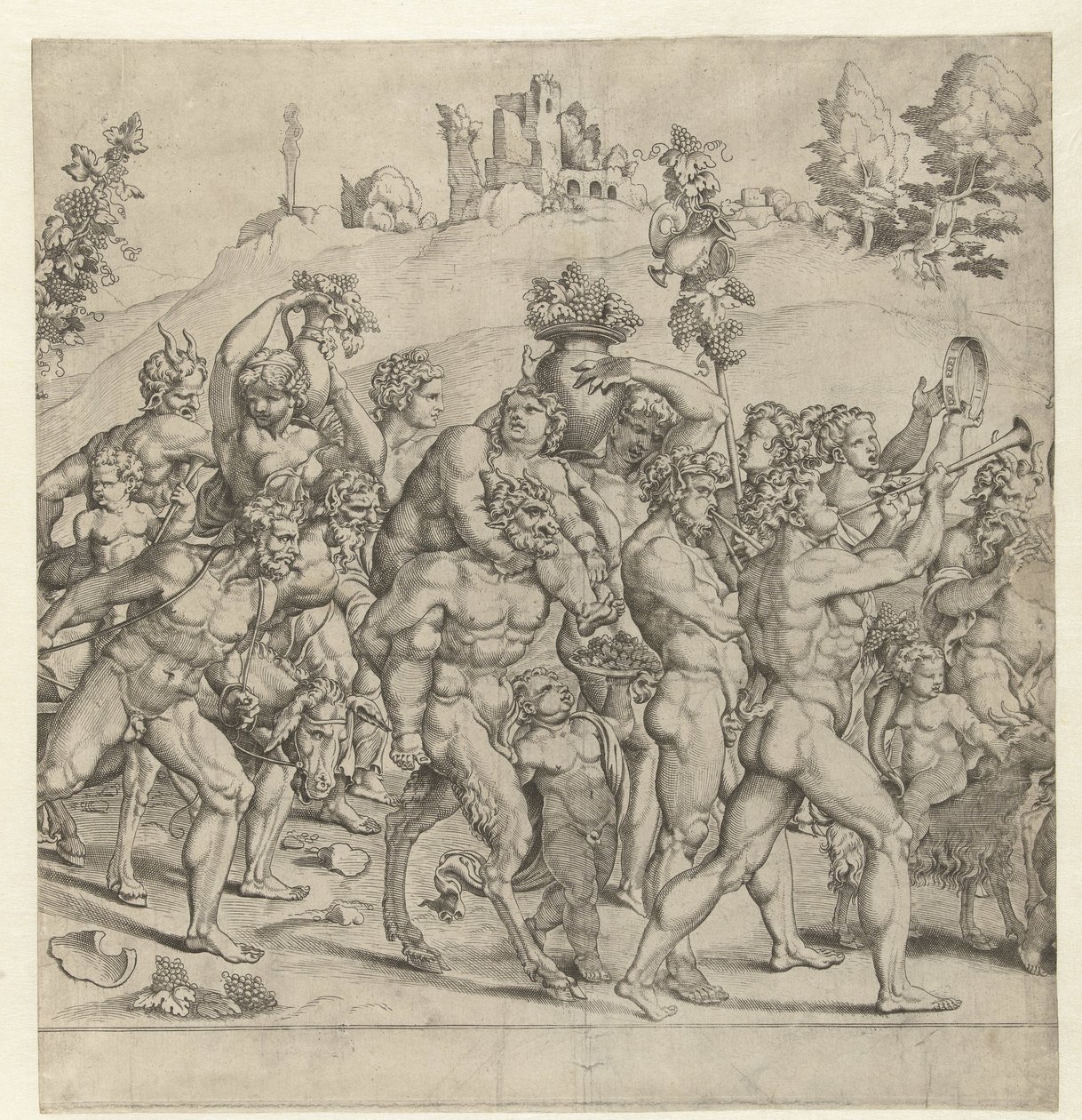 Trionfo di Bacco, pannello centrale da Cornelis Bos