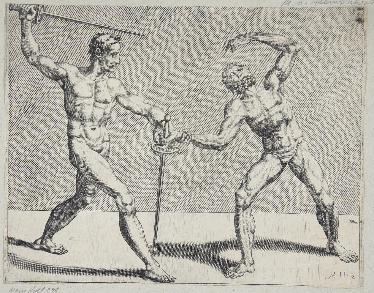 Due schermidori da Cornelis Bos