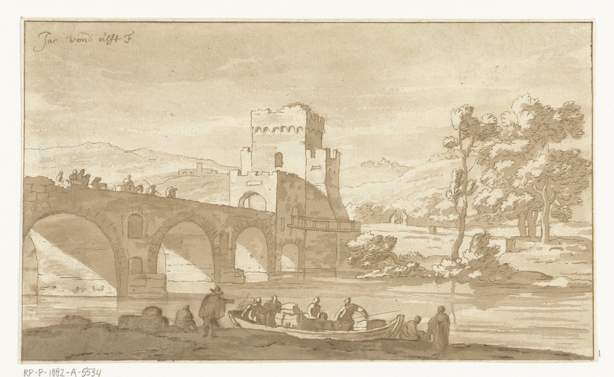Ponte Molle a Roma da Cornelis Brouwer
