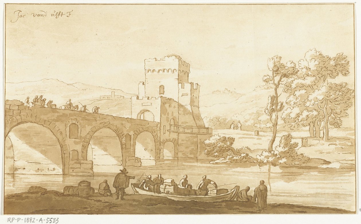 Ponte Molle a Roma da Cornelis Brouwer