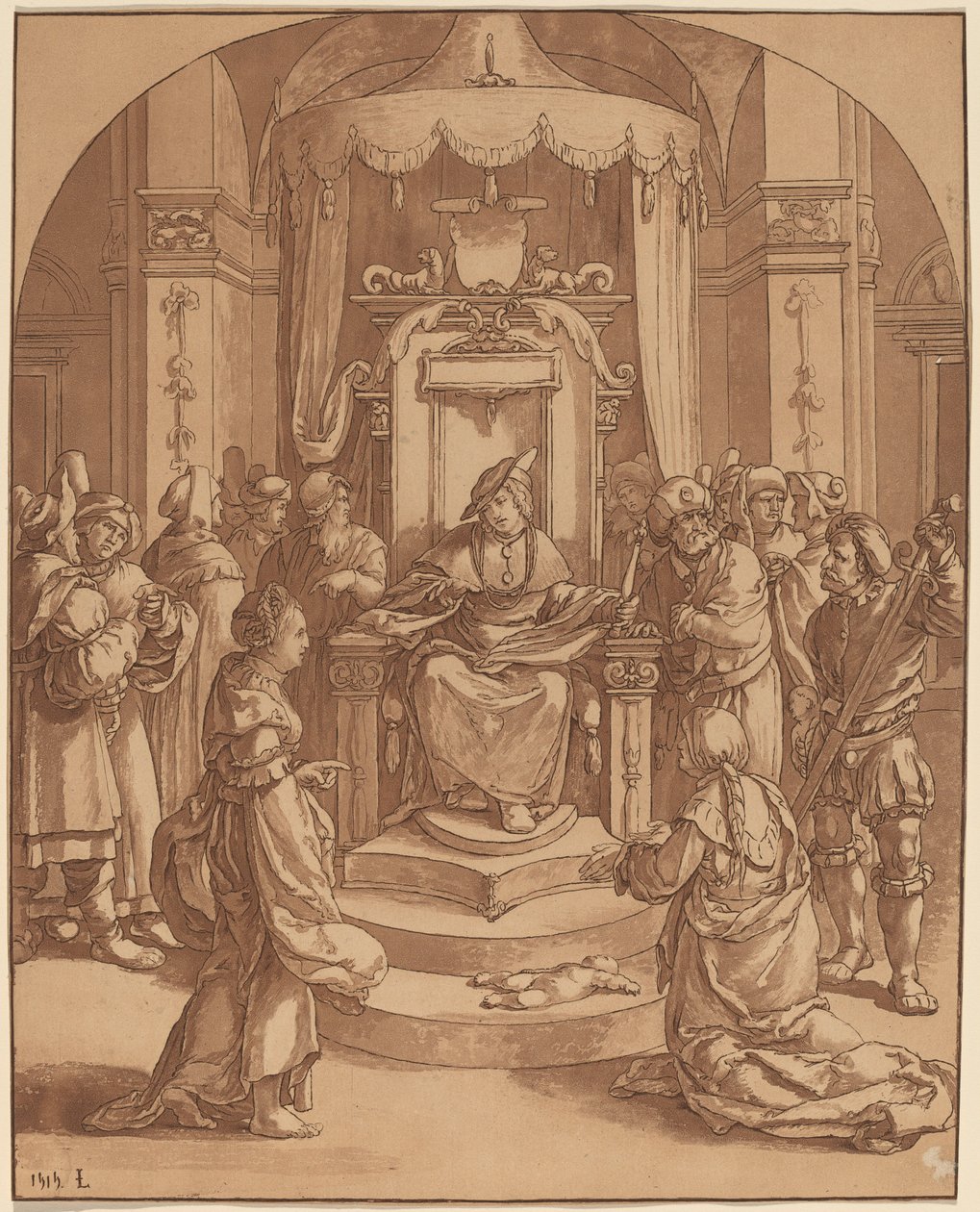 Il giudizio di Salomone da Cornelis Brouwer
