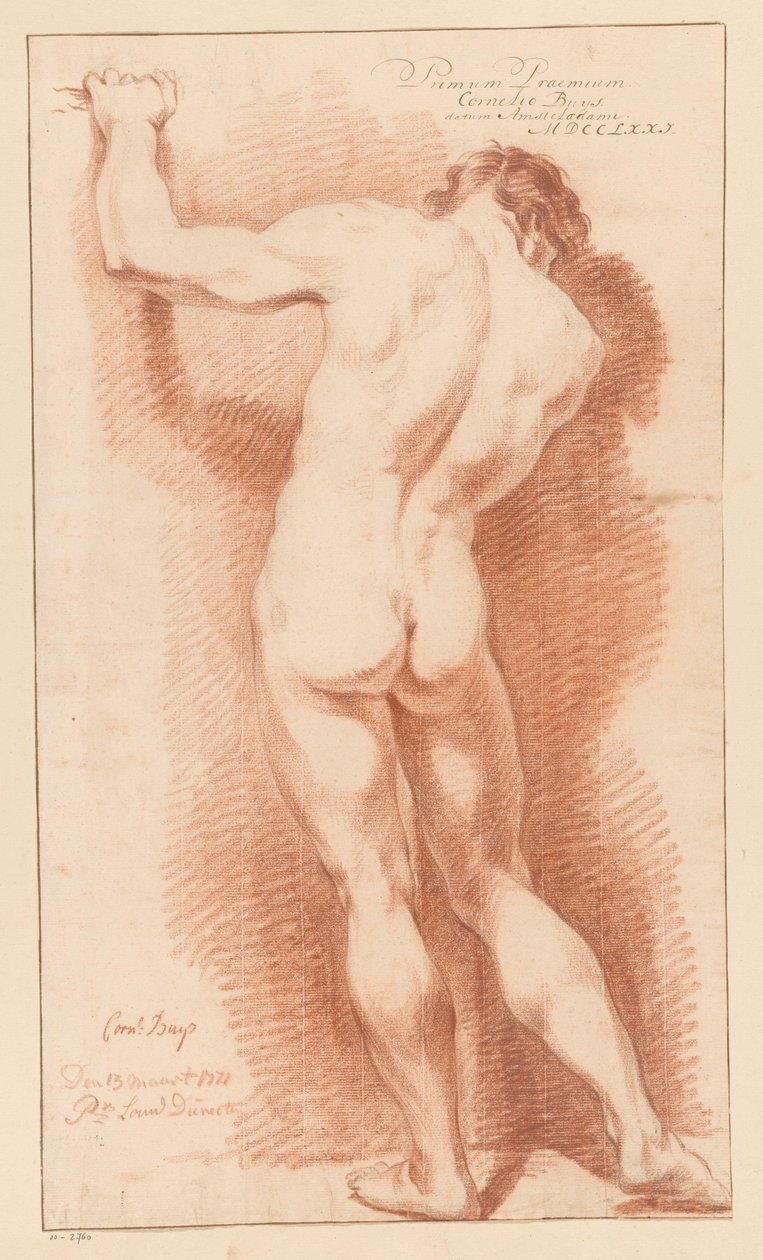 Nudo maschile in piedi, visto di schiena (1° premio 1771) da Cornelis Buys