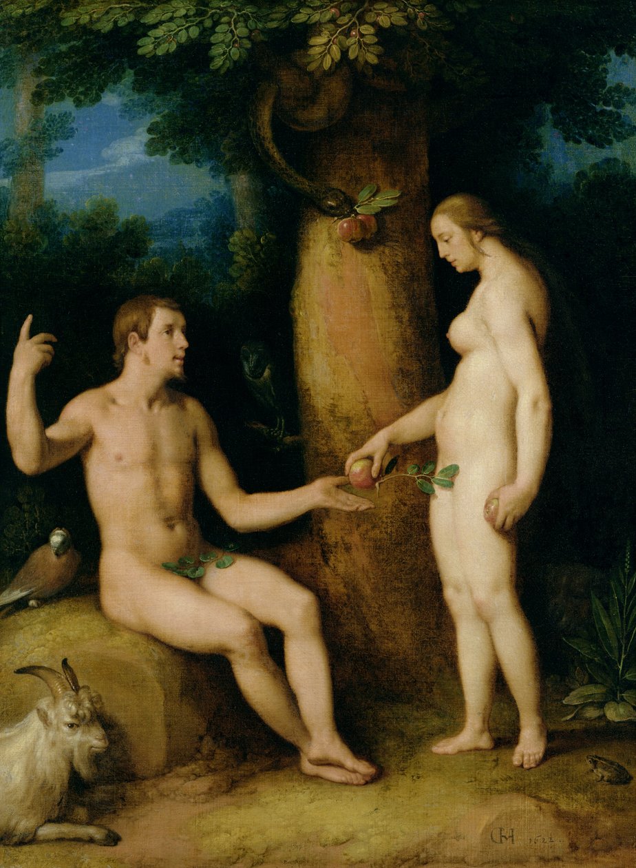 Adamo ed Eva, 1622 da Cornelis Cornelisz van Haarlem