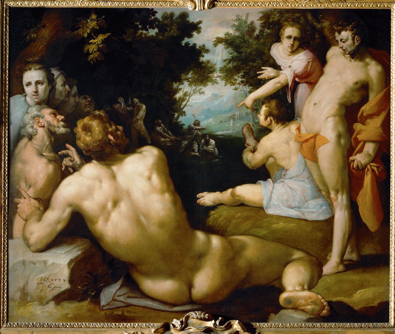 Battesimo di Cristo ... da Cornelis Cornelisz. van Haarlem