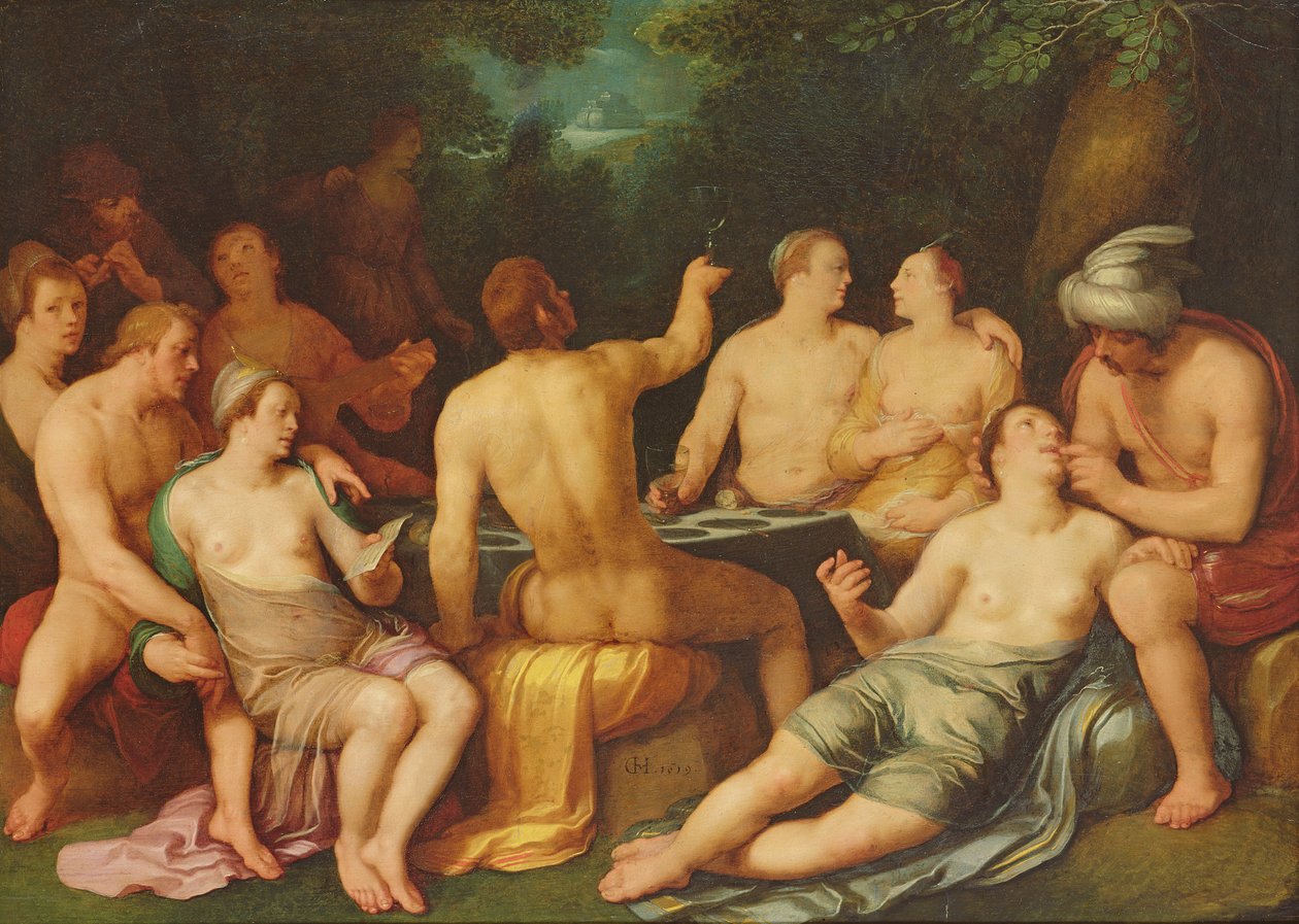 La corruzione del mondo prima del diluvio, 1619 da Cornelis Cornelisz van Haarlem