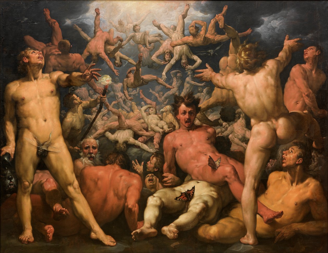 La caduta dei Titani (La Titanomachia), 1588-90 da Cornelis Cornelisz van Haarlem