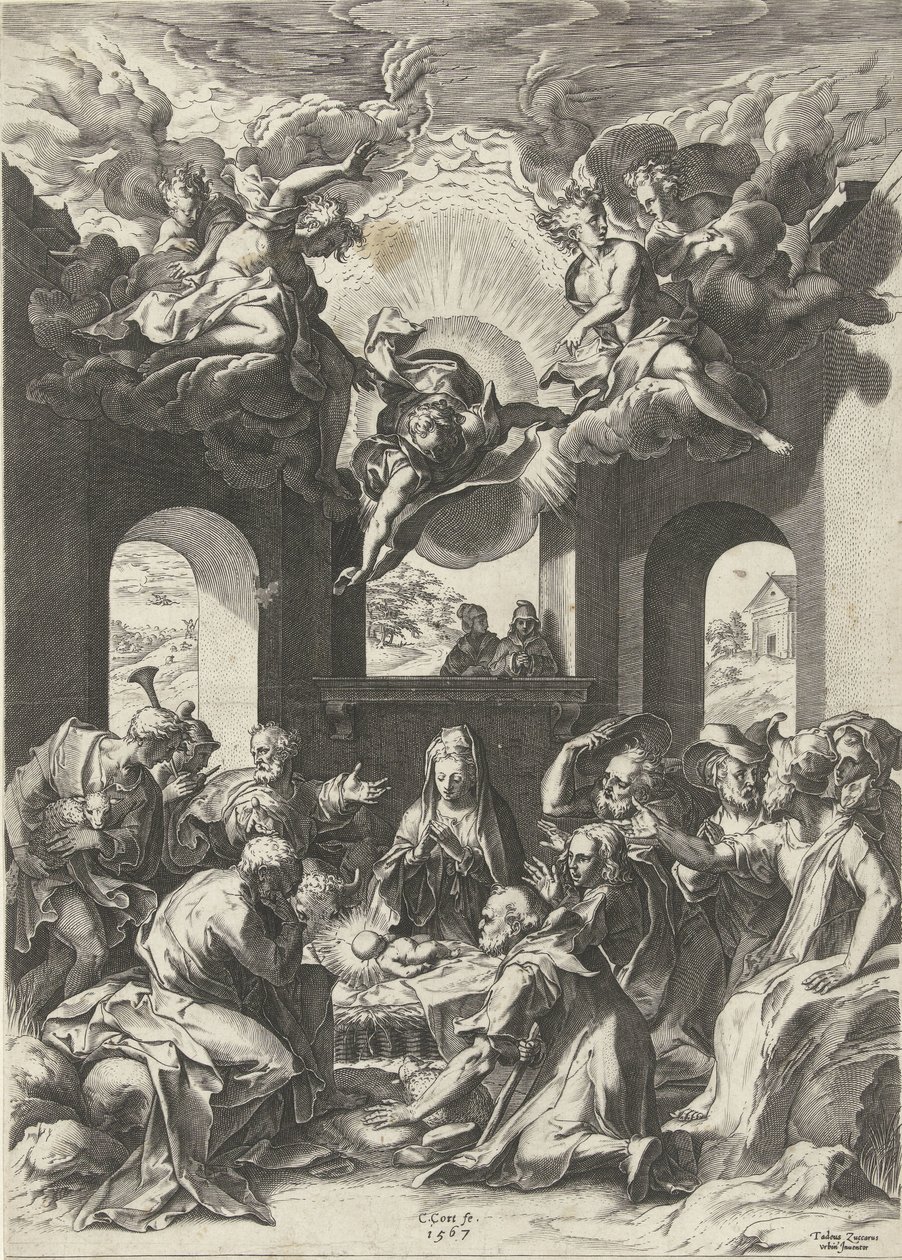 Adorazione dei pastori da Cornelis Cort