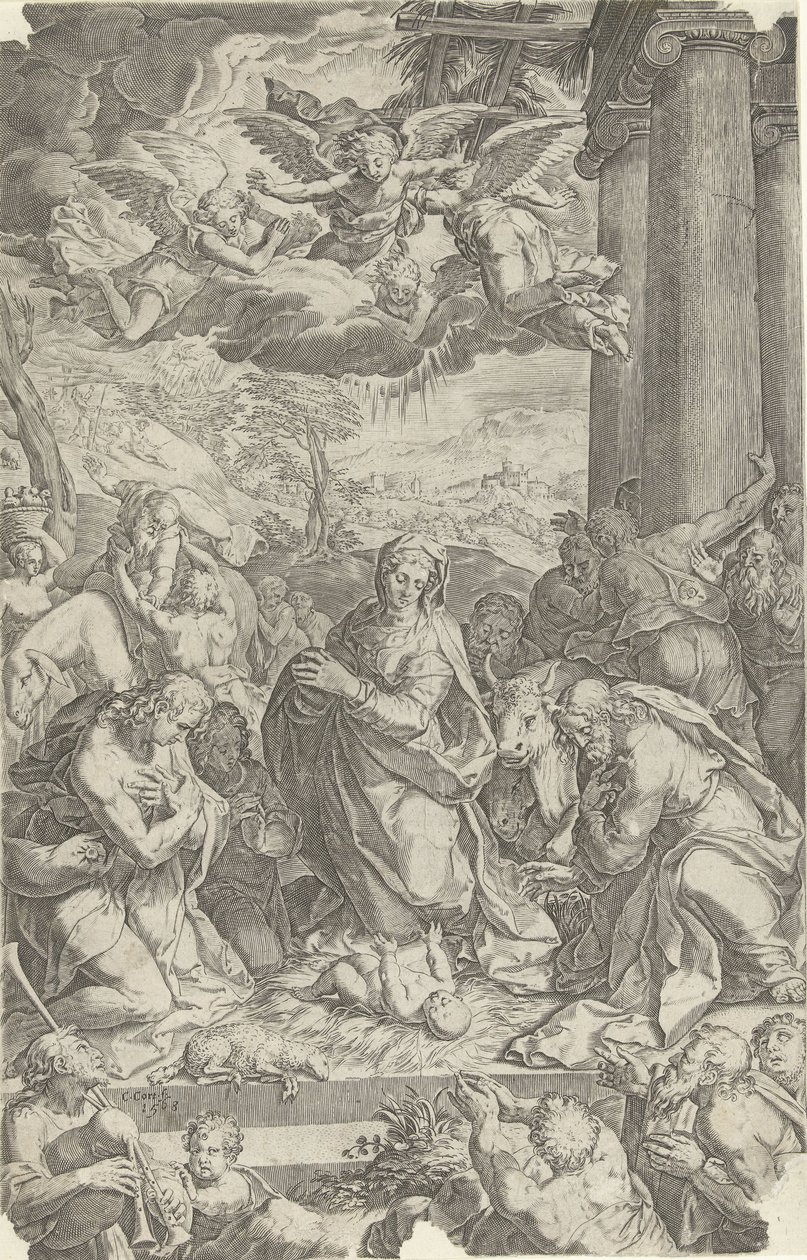 Adorazione dei pastori da Cornelis Cort
