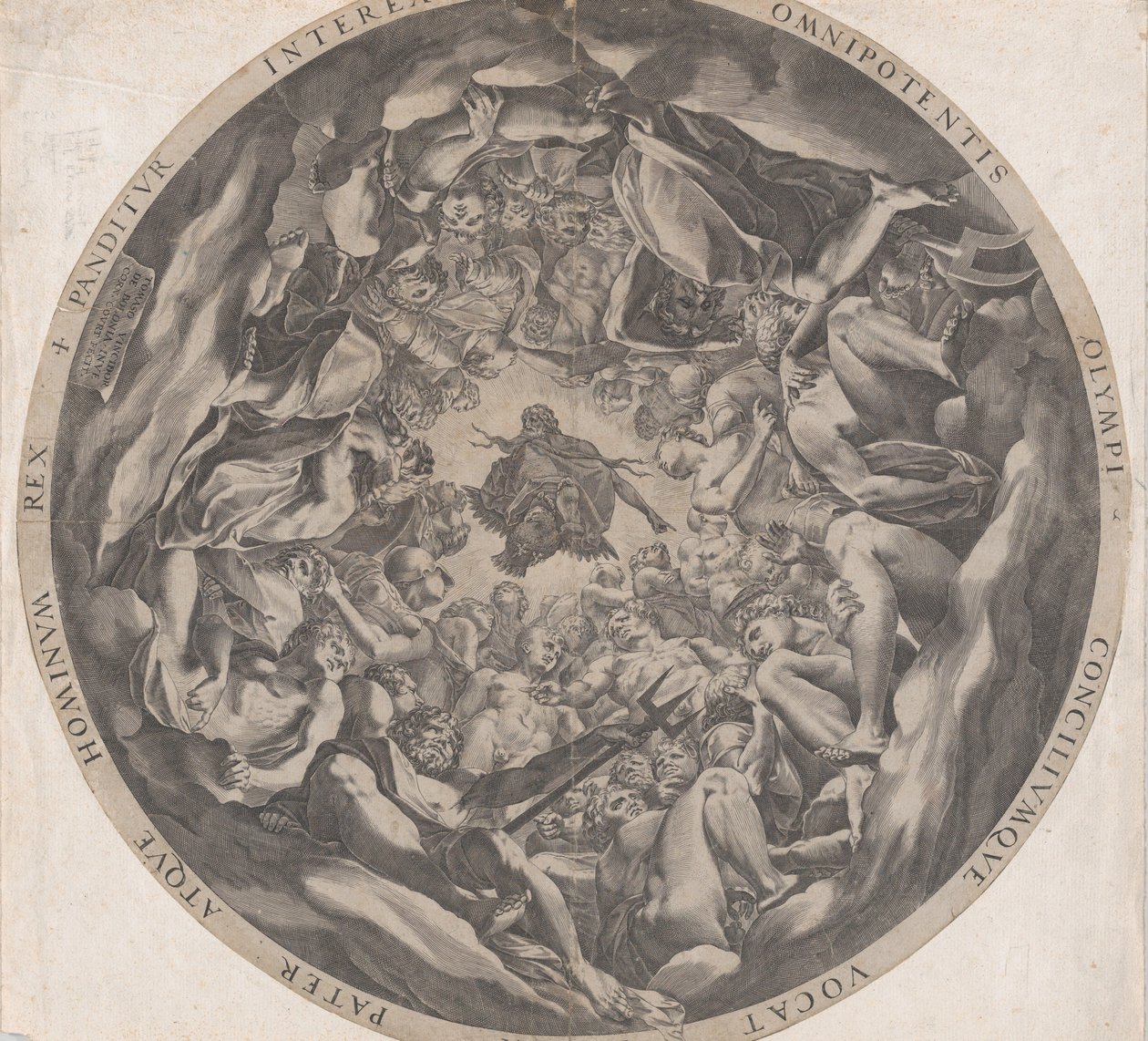 Concorso degli dei sul Monte Olimpo, 1565 da Cornelis Cort