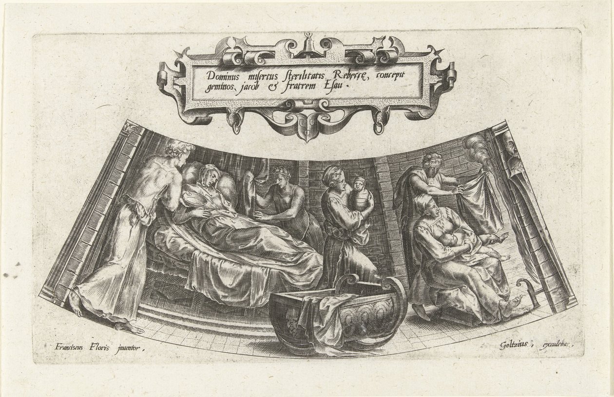 La nascita di Giacobbe ed Esaù da Cornelis Cort